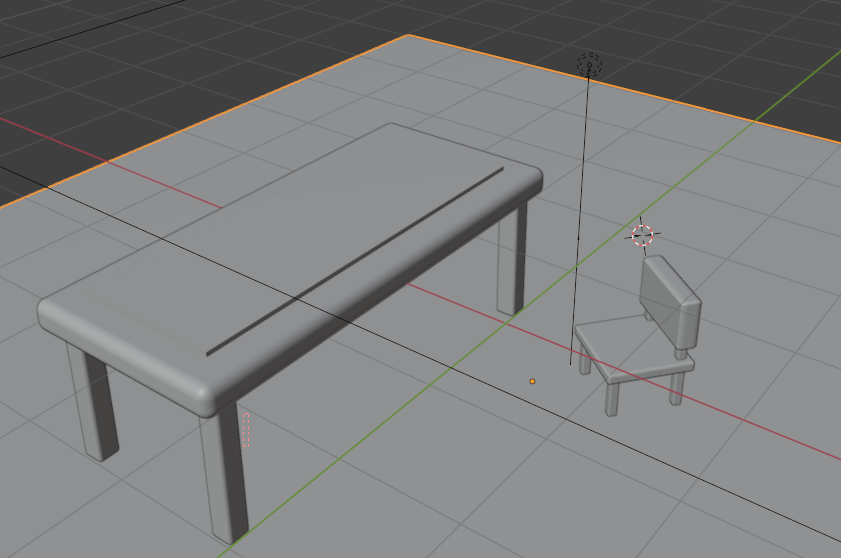blender入門。YouTube動画を参考に椅子と机を作ってみた