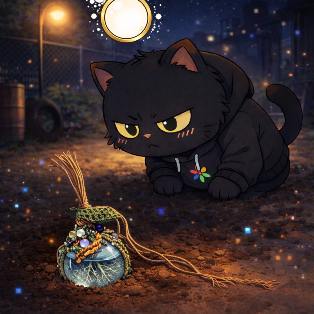 虹水球の芽|天然石が芽吹くガラスドーム植物|マクラメ装飾キーアクセサリー